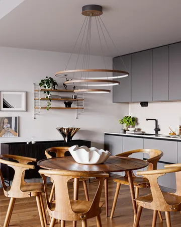 Trione loftlampe Ø80 cm - Valnød - By Rydéns