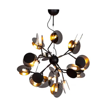 Turno loftlampe Ø80 cm - Mat sort-guld - By Rydéns