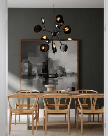 Turno loftlampe Ø80 cm - Mat sort-guld - By Rydéns