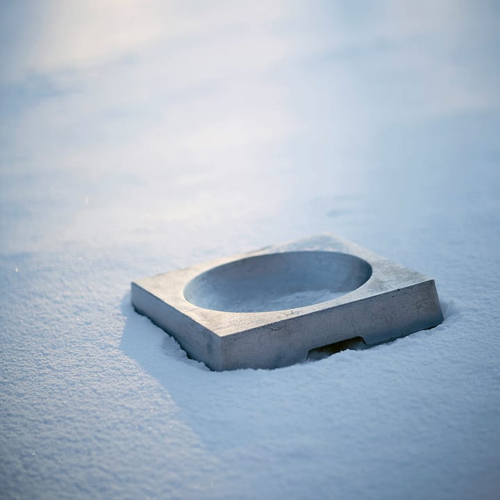 Kvadrat fuglebad, Aluminium andstøbt Byarums bruk