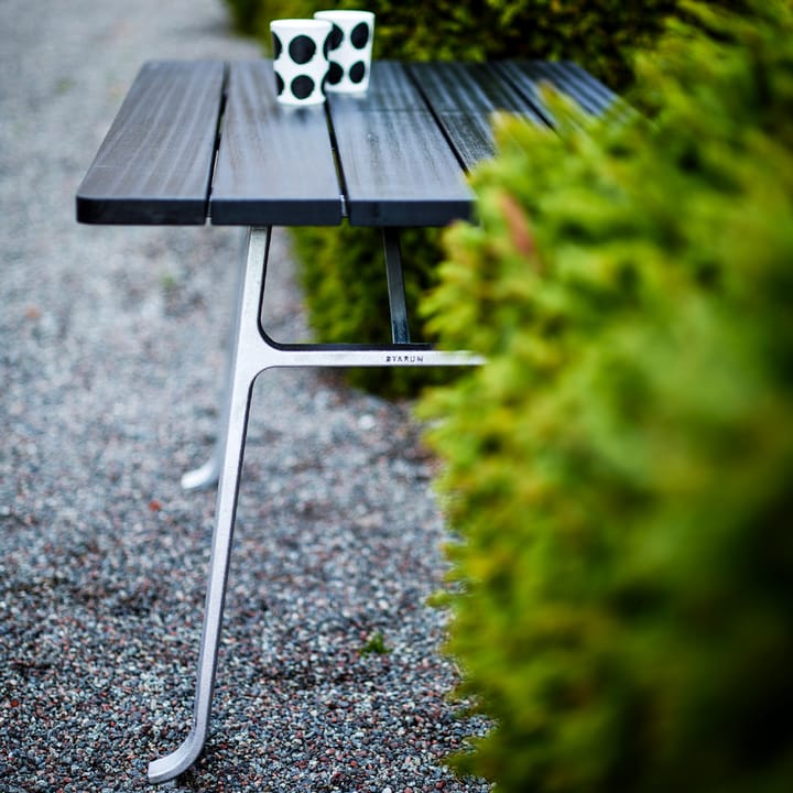 Seriff bord, Olieret mahogni, råt aluminiumstativ Byarums bruk