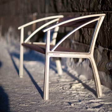 Vasa sofa - Mahogni, råt aluminiumstativ - Byarums bruk