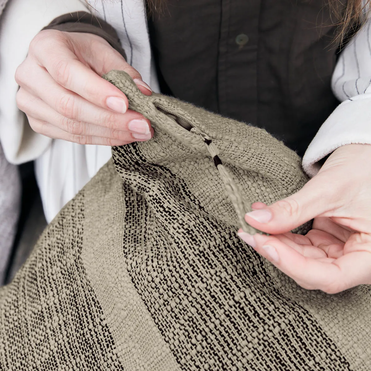 Ashild pudebetræk 60x60 cm, Haze-coal byNORD