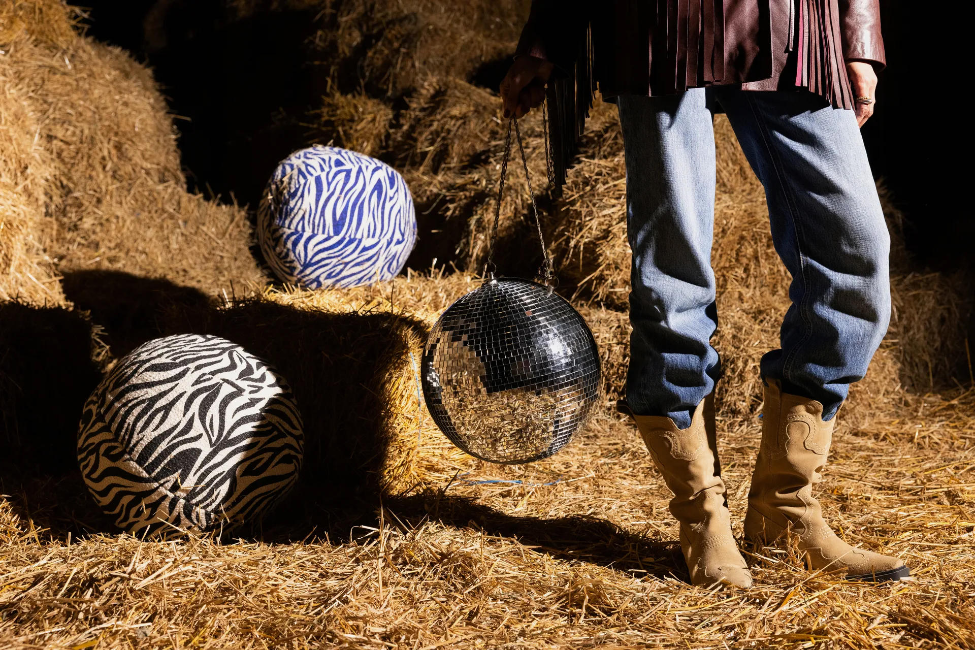 Anima pude L 40x60 cm, Zebra-svart Byon