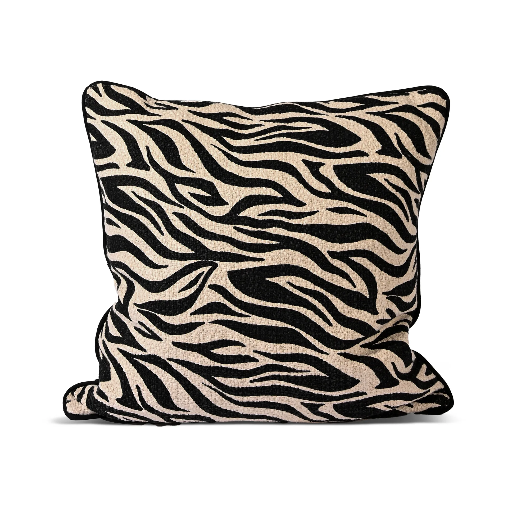 Anima pude M 50x50 cm, Zebra-svart Byon