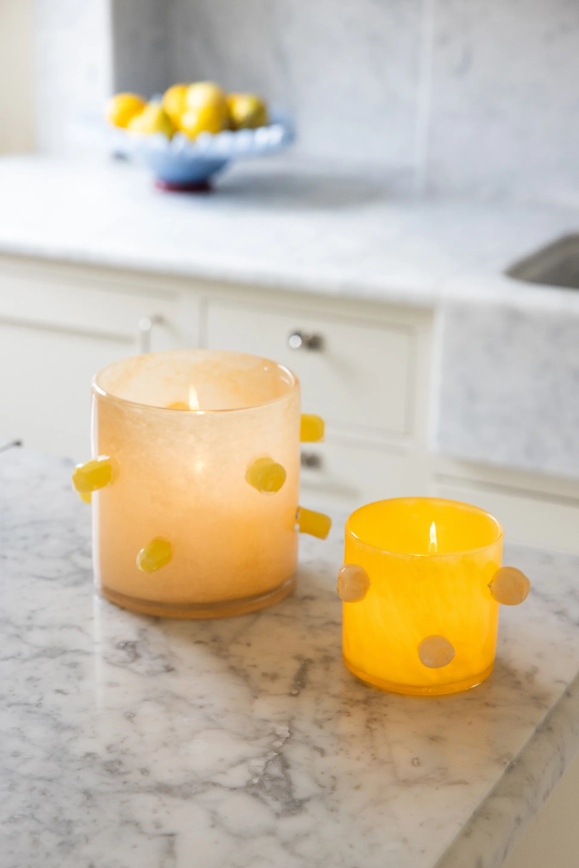 Arlo fyrfadsstage M Ø15 cm, Beige-gul Byon