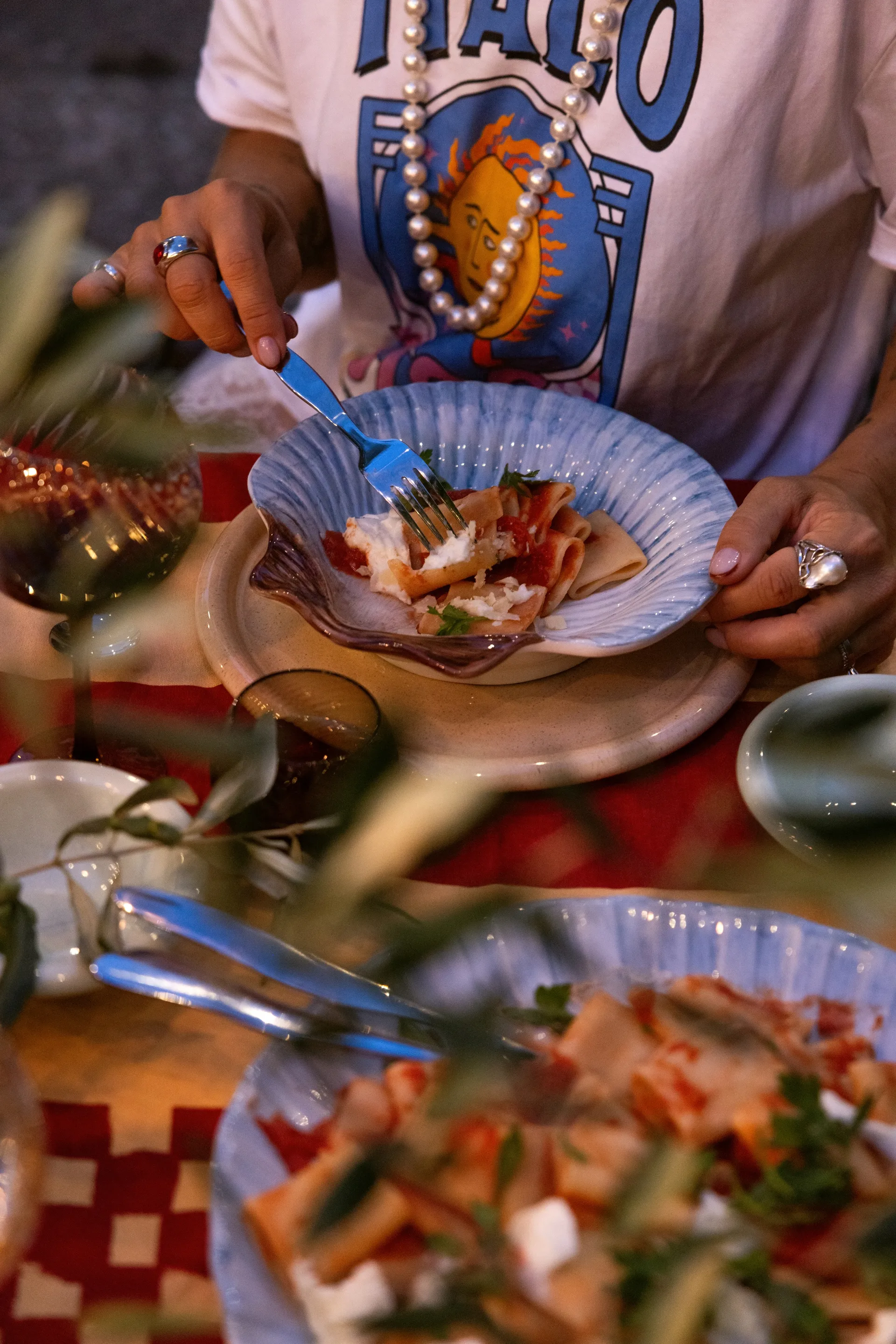 Armona serveringsfad 32x32,5 cm, Lyseblå Byon