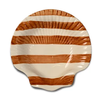 Armona Stripe tallerken 23,5x23,5 cm - Lysbrun-hvid - Byon
