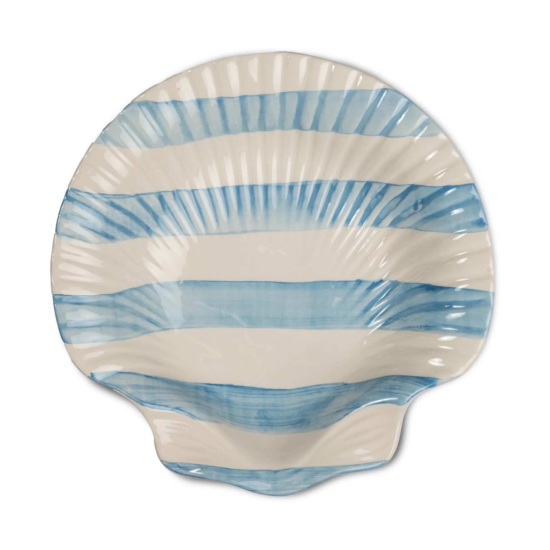 Armona Stripe tallerken 23,5x23,5 cm, Lyseblå-hvid Byon