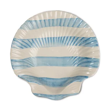 Armona Stripe tallerken 23,5x23,5 cm - Lyseblå-hvid - Byon