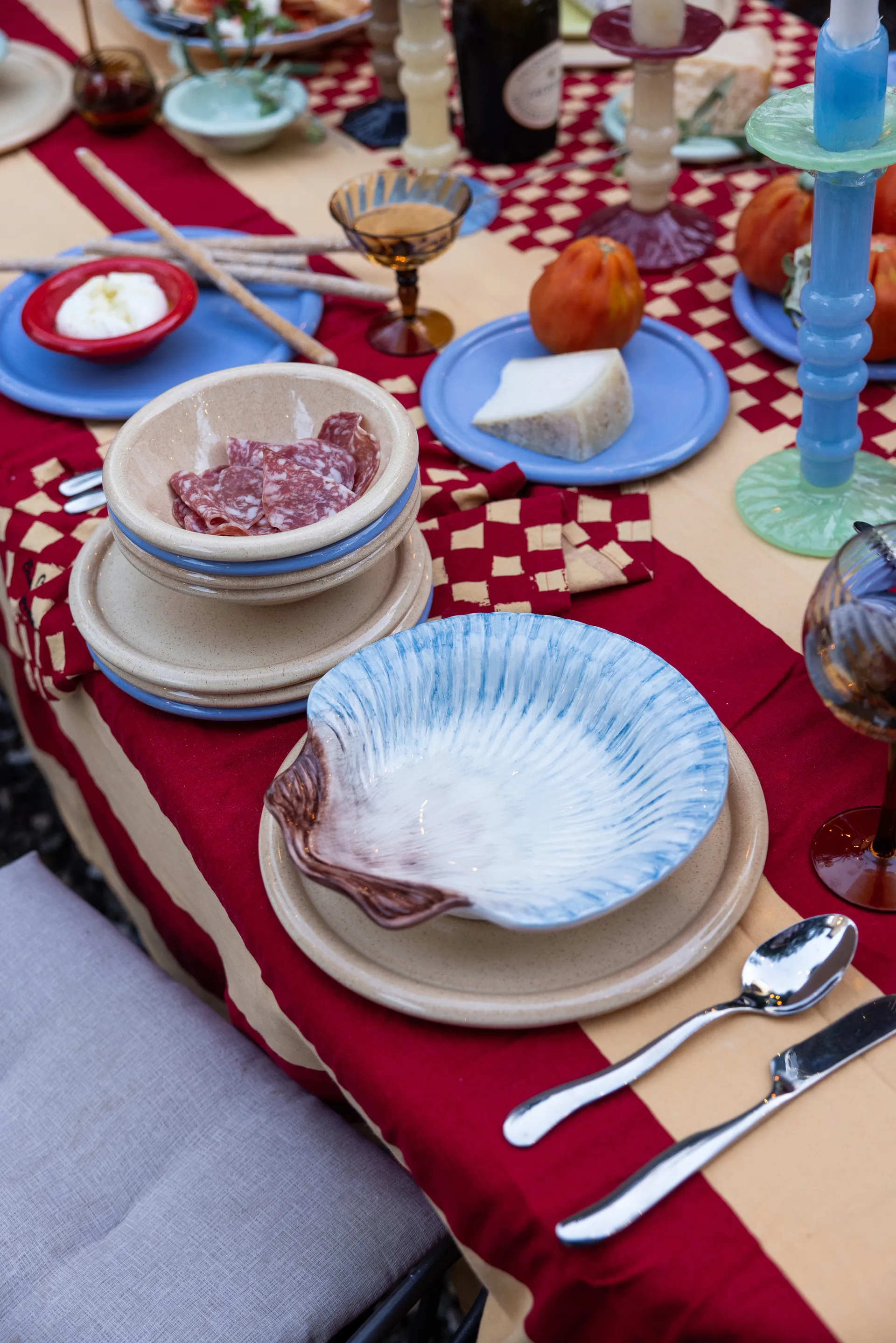 Armona tallerken 23,5x23,5 cm, Lyseblå Byon