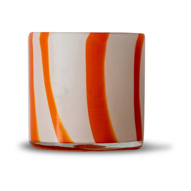 Calore fyrfadsstage XS Ø10 cm - Orange/White - Byon