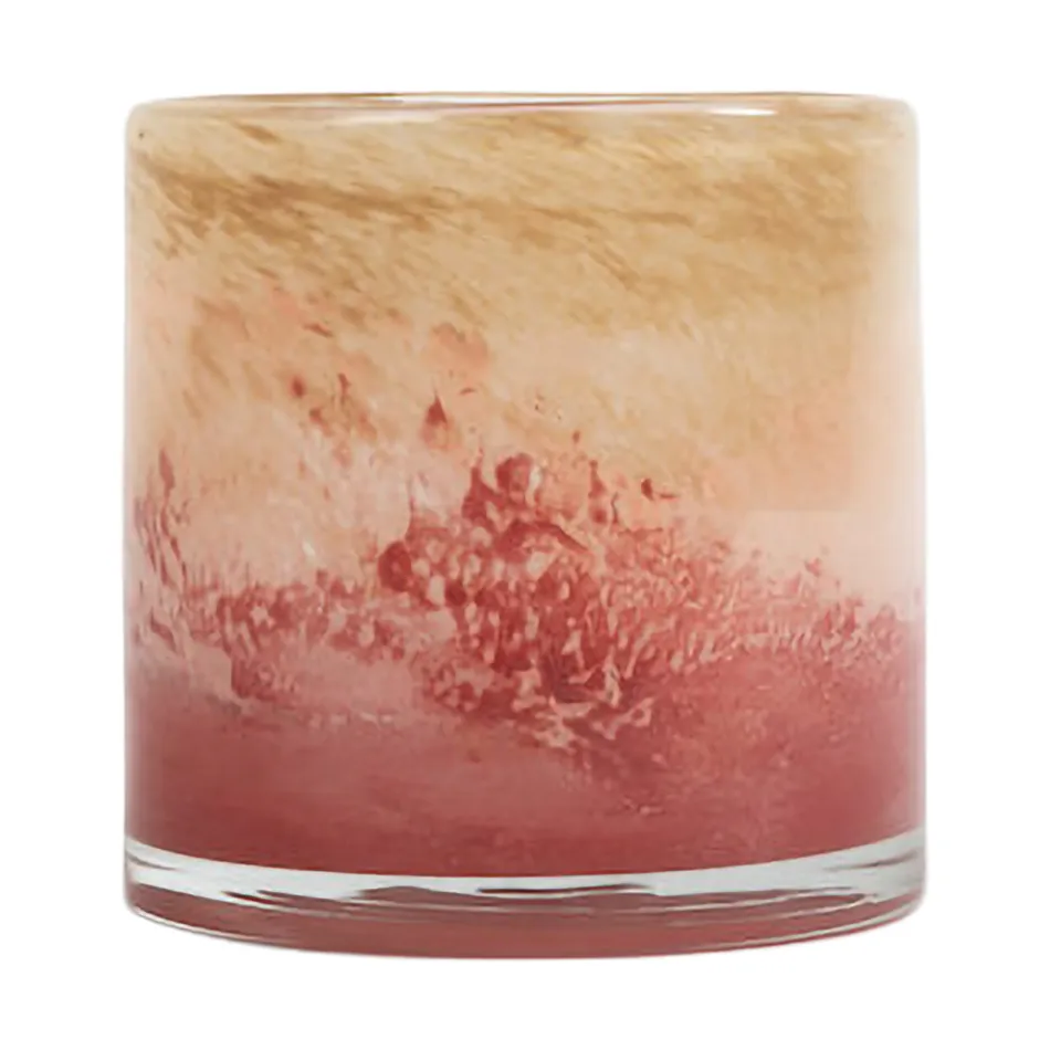 Calore fyrfadsstage XS Ø10 cm, Rosa-beige-bordeaux Byon