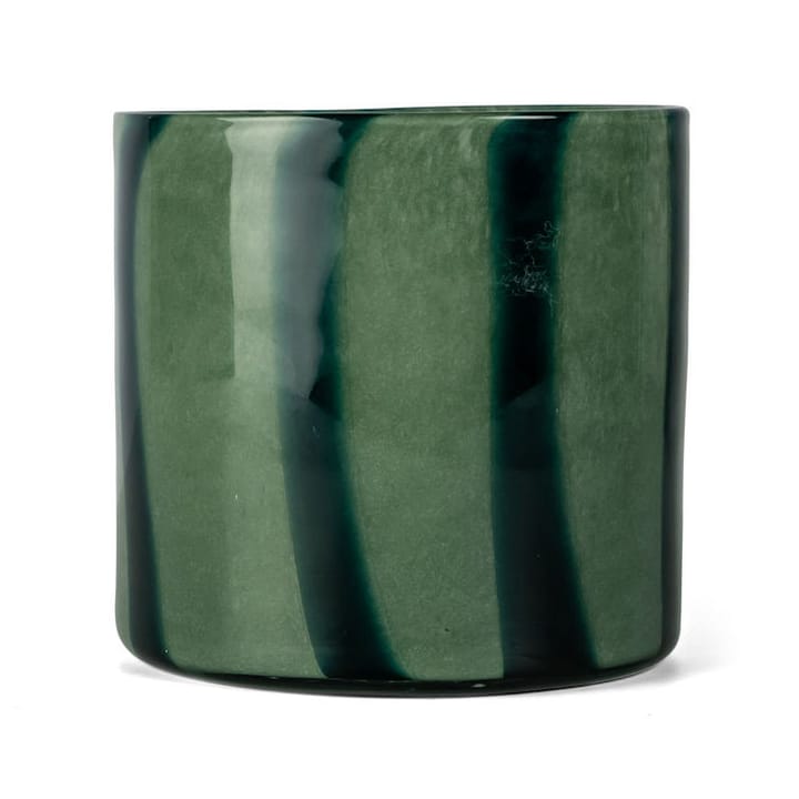 Calore fyrfadsstage/vase M Ø15 cm - Green/Dark green - Byon
