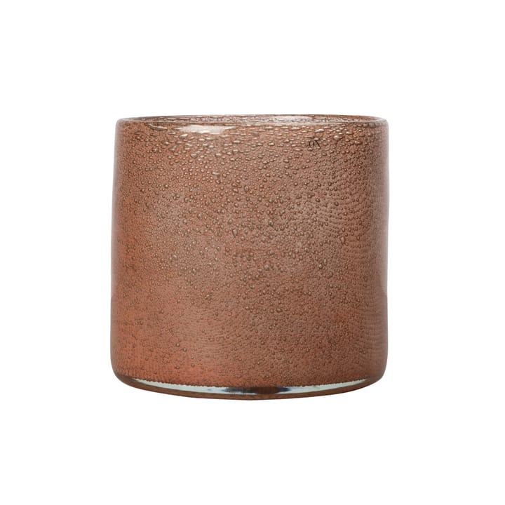 Calore fyrfadsstage/vase M Ø15 cm - Rusty red - Byon