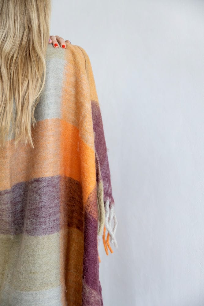 Check plaid, Mixed orange Byon