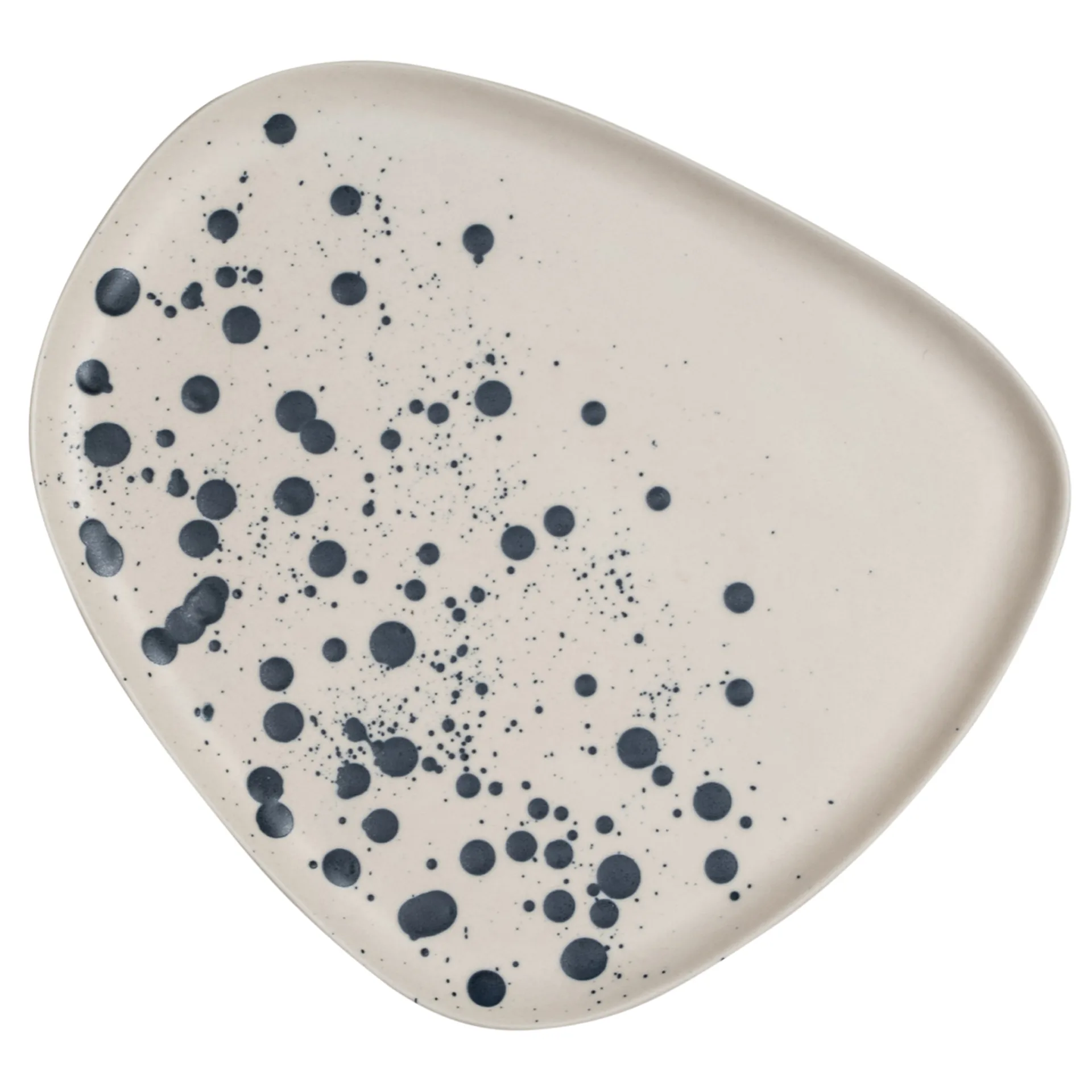 Dottie tallerken 21 cm, Sort/Hvid Byon