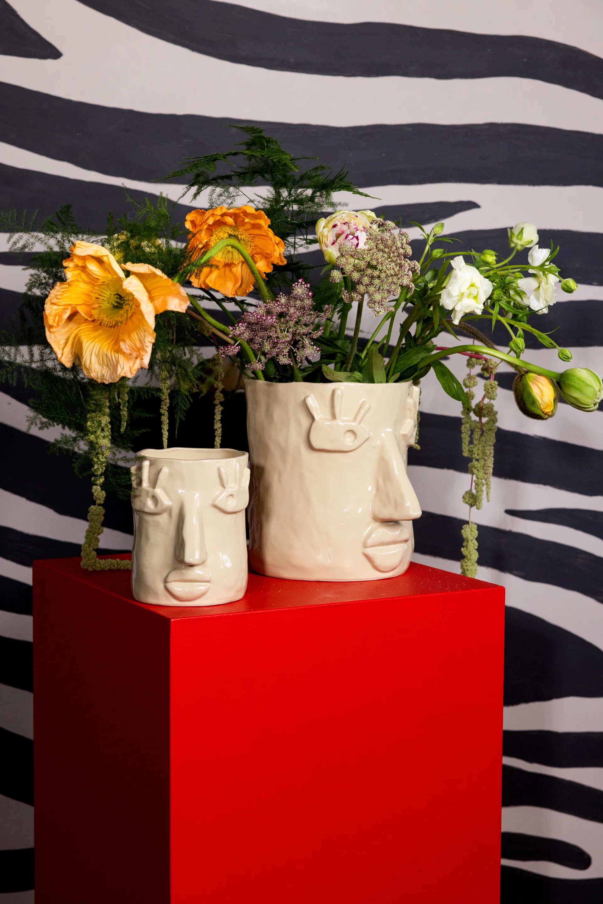 Facy krukke L 24x19x22 cm, Beige Byon