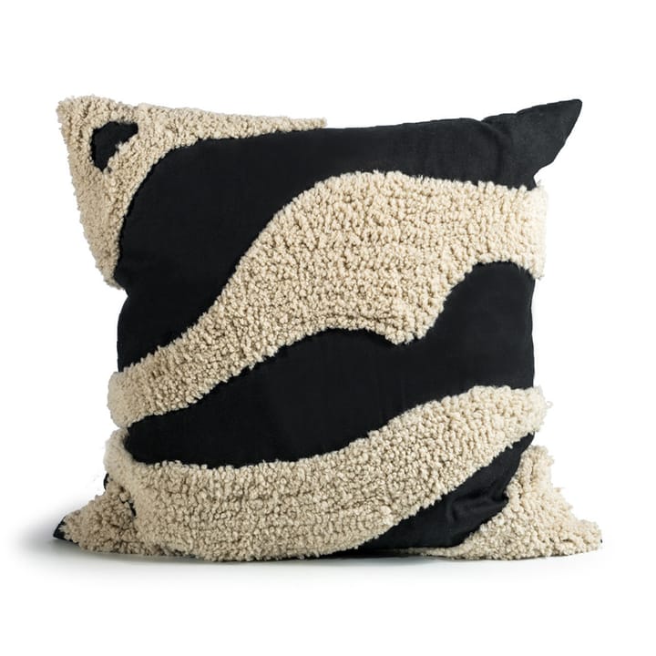 Fluffy pude 50x50 cm - Black/Beige - Byon