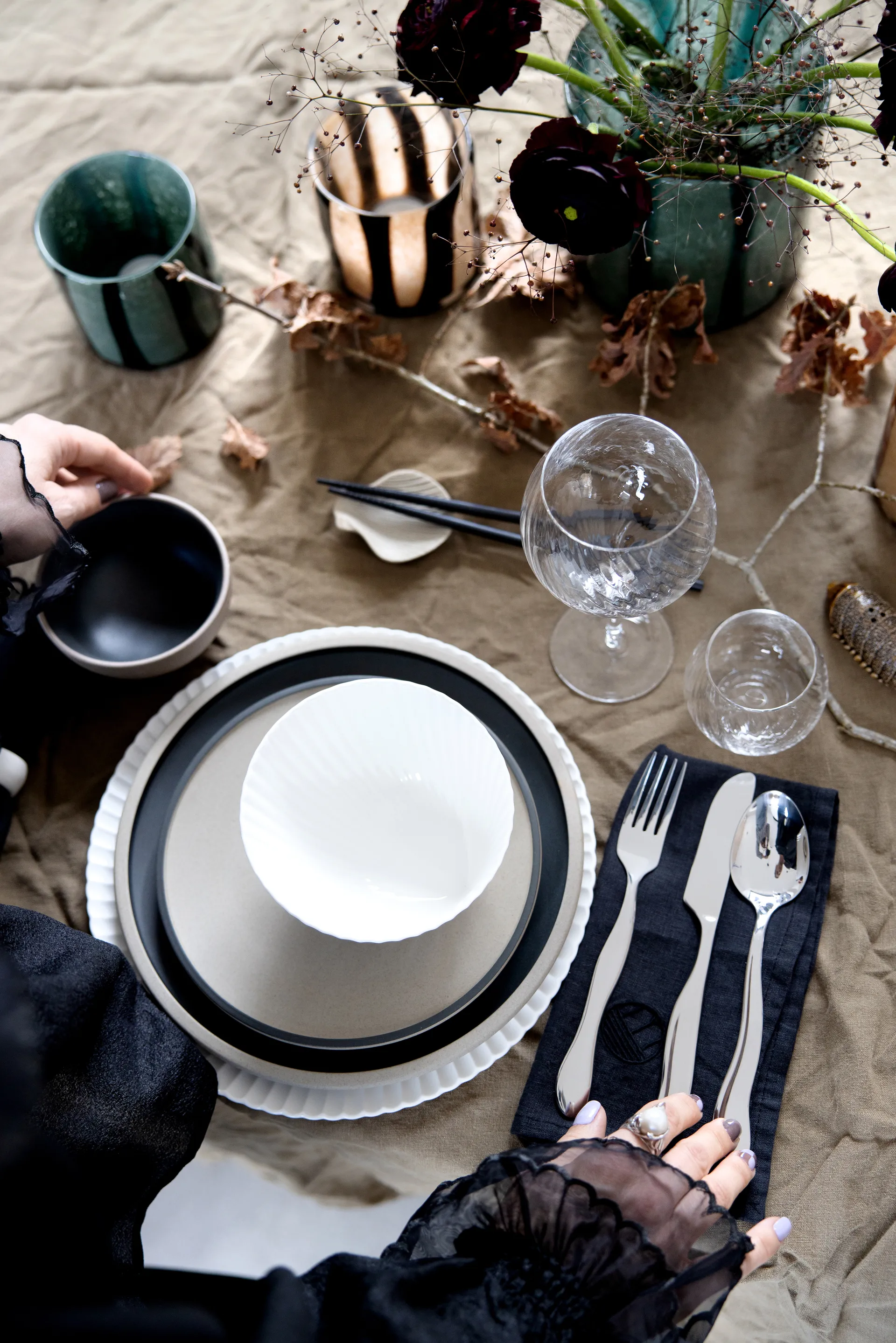 Fumiko holdere til spisepinde 4-pak, Beige Byon