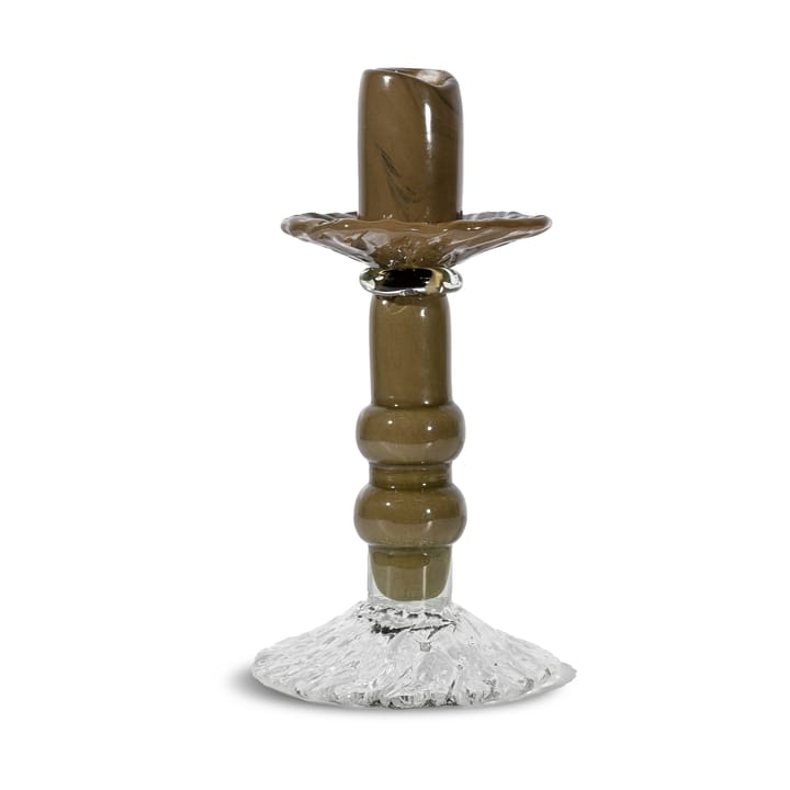 Lara lysestage S 22 cm - Grøn-klar - Byon