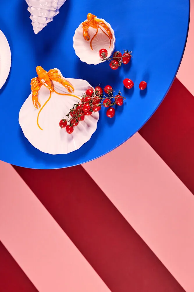 Lobsti skål Ø14 cm, Hvid/Orange Byon