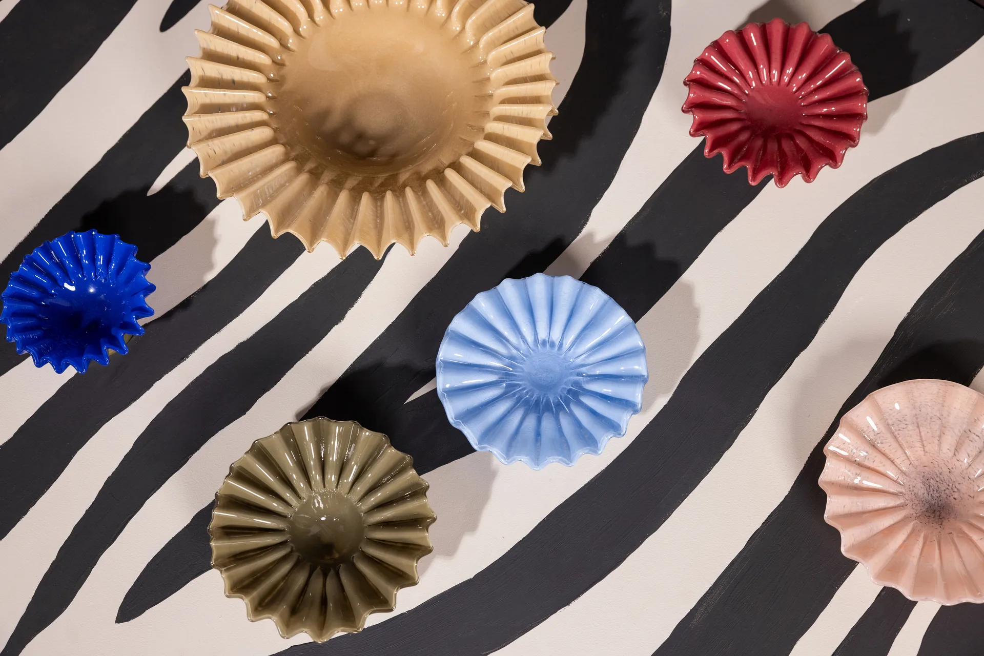 Lori skål L Ø18 cm, Grøn-beige Byon