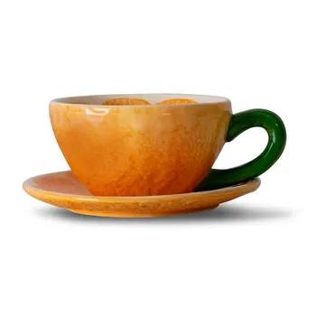 Mandarie kop med underkop 25 cl - Orange - Byon