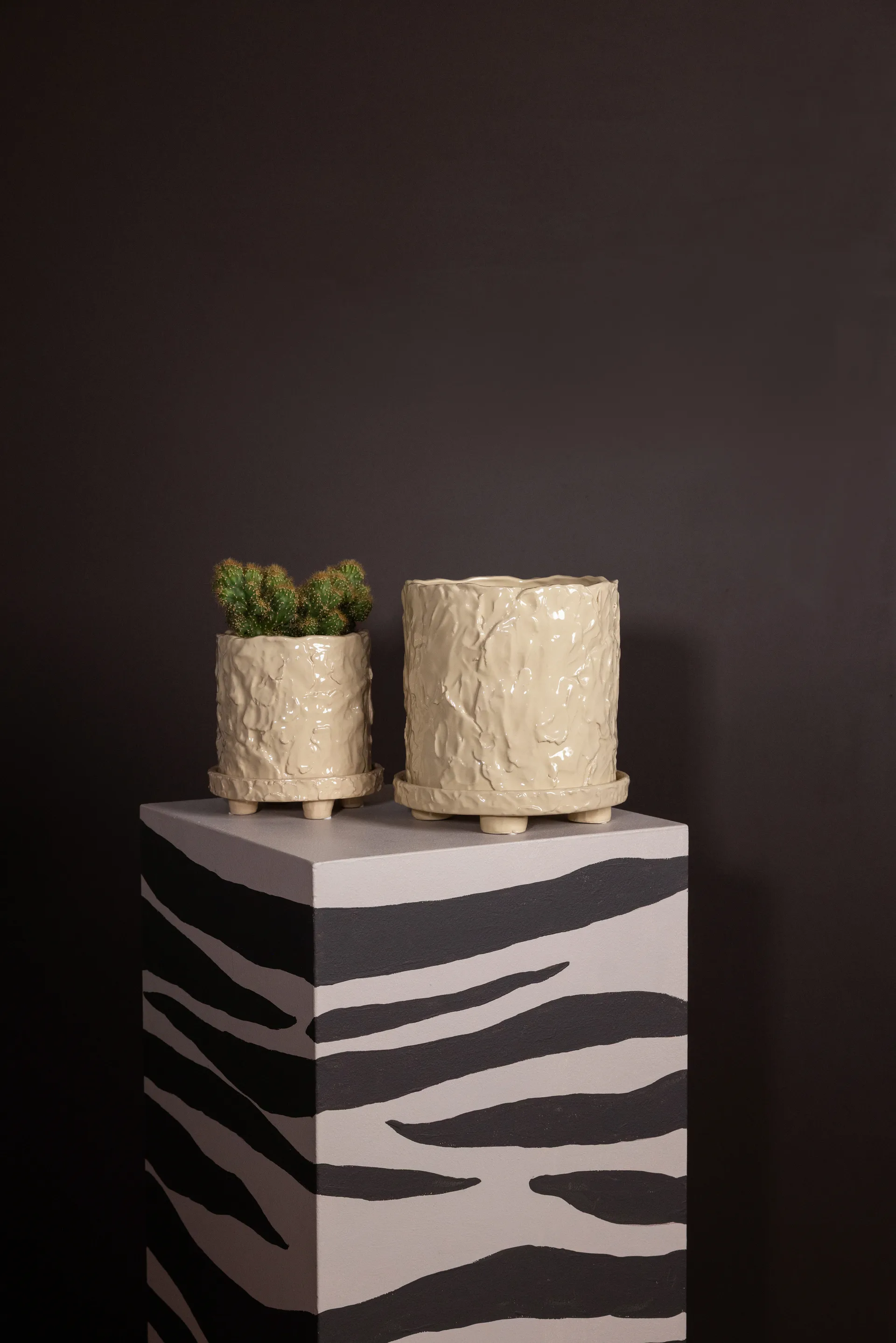 Muddy krukke L Ø23 cm, Beige Byon