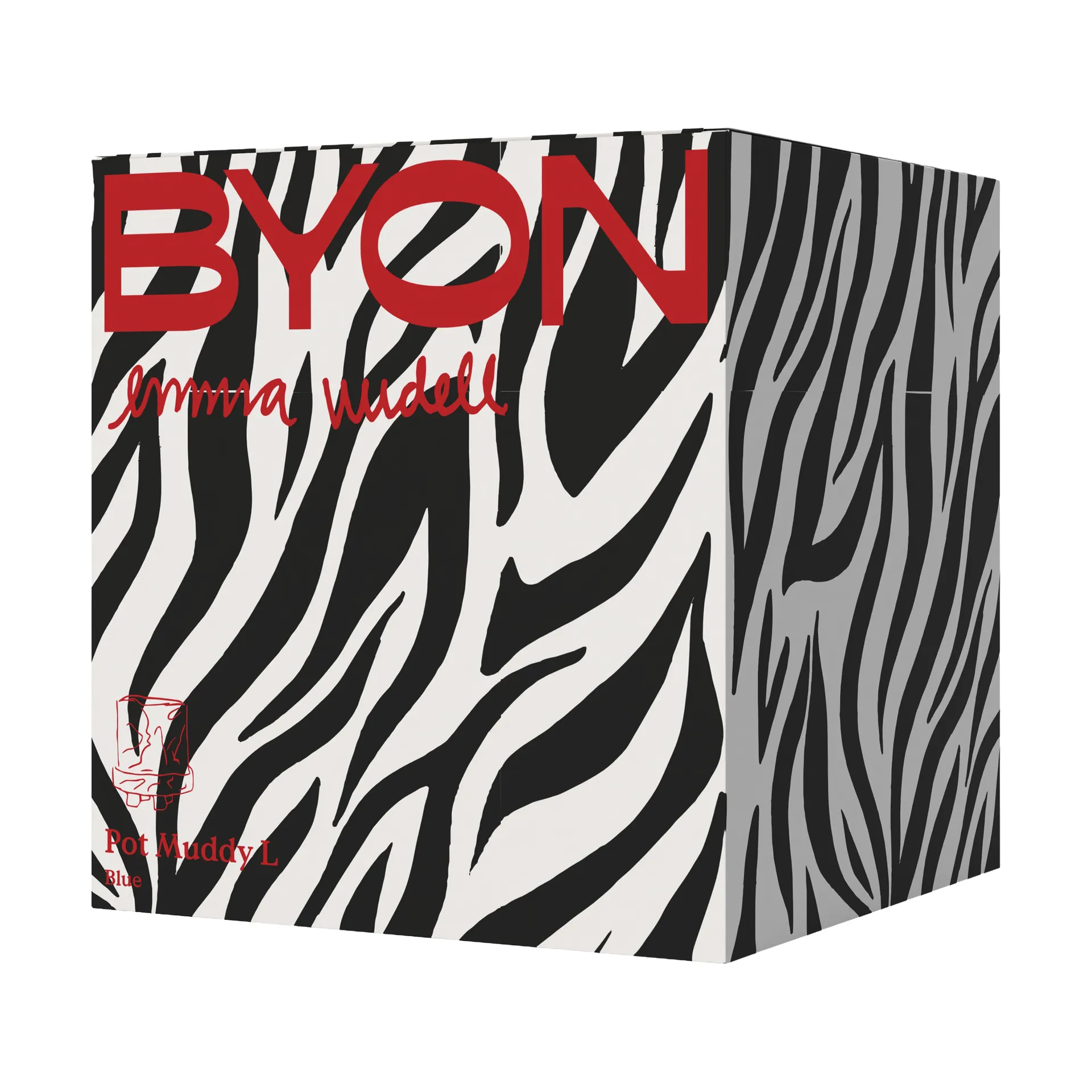 Muddy krukke L Ø23 cm, Blå Byon