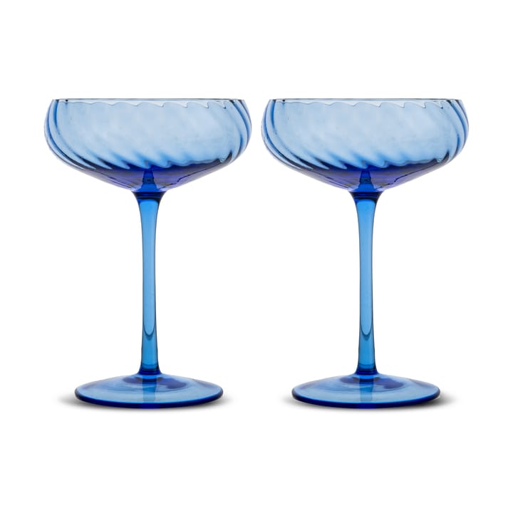 Opacity champagneglas 30 cl 2-pak - Blå - Byon