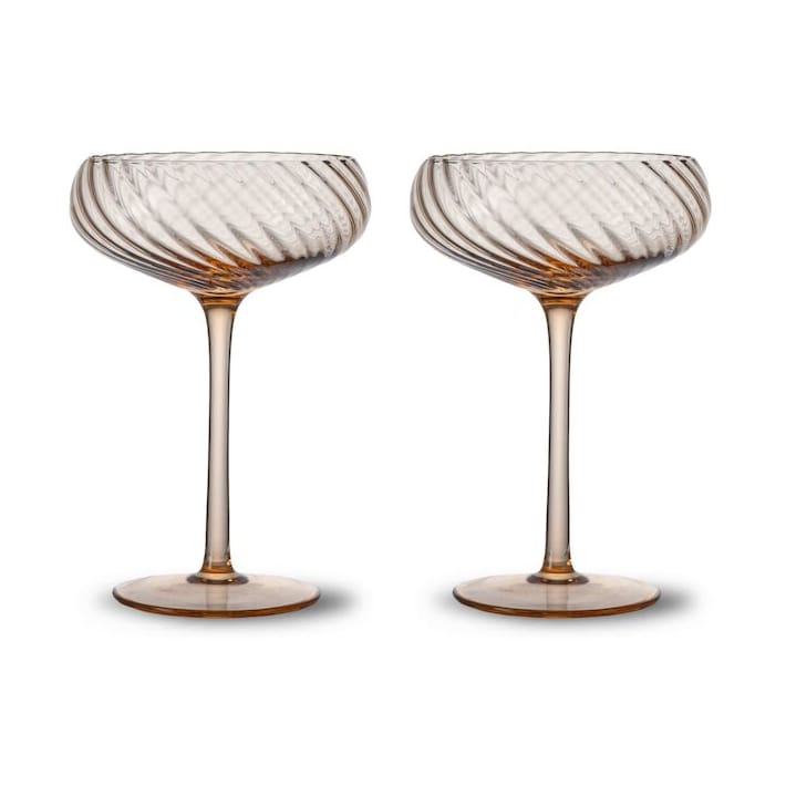 Opacity champagneglas 30 cl 2-pak - Fersken - Byon