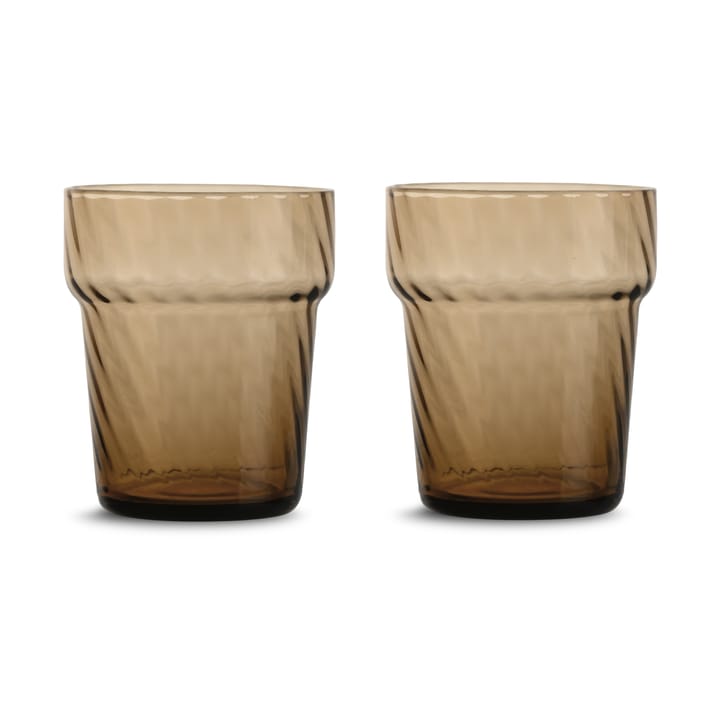 Opacity drikkeglas 30 cl 2-pak - Brun - Byon