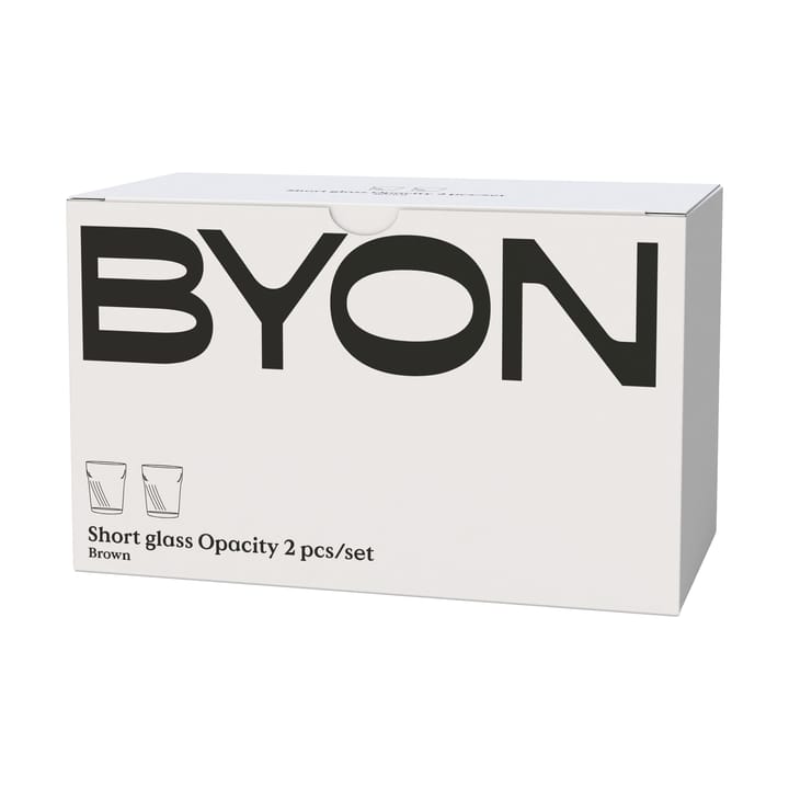Opacity drikkeglas 30 cl 2-pak, Brun Byon