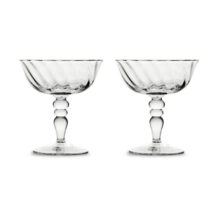 Opacity italiensk champagnecoupe 15 cl 2-pak - Klar - Byon