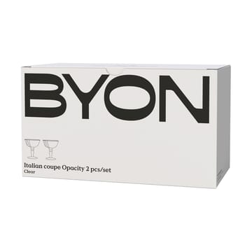 Opacity italiensk champagnecoupe 15 cl 2-pak - Klar - Byon