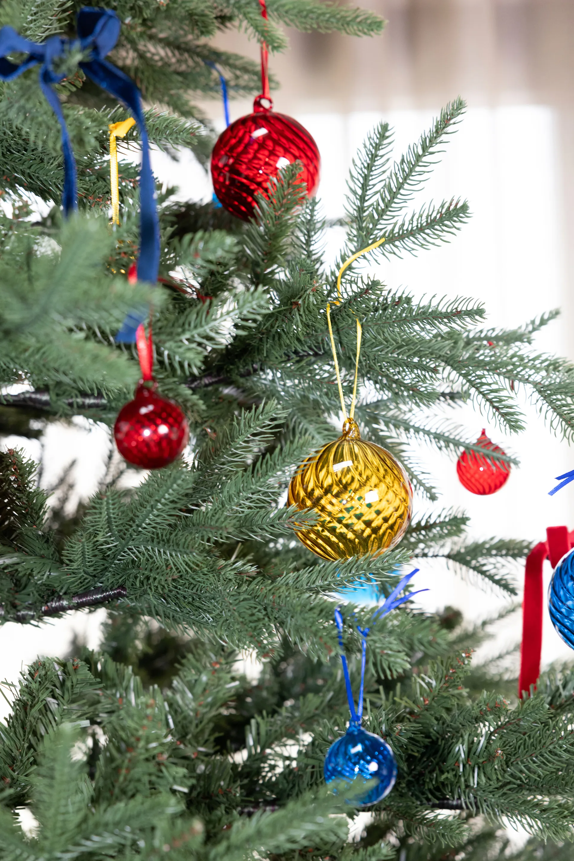 Opacity julekugle M Ø8 cm 2-pak, Gul Byon