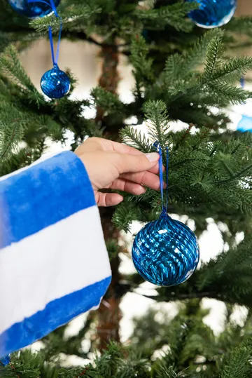 Opacity julekugle XS Ø4 cm 4-pak - Blå - Byon