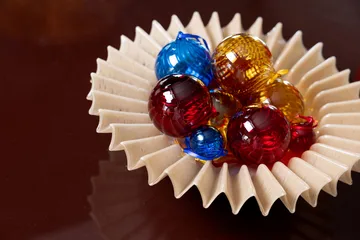 Opacity julekugle XS Ø4 cm 4-pak - Blå - Byon