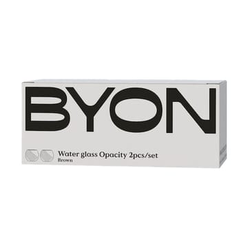 Opacity vandglas 22 cl 2-pak - Brun - Byon