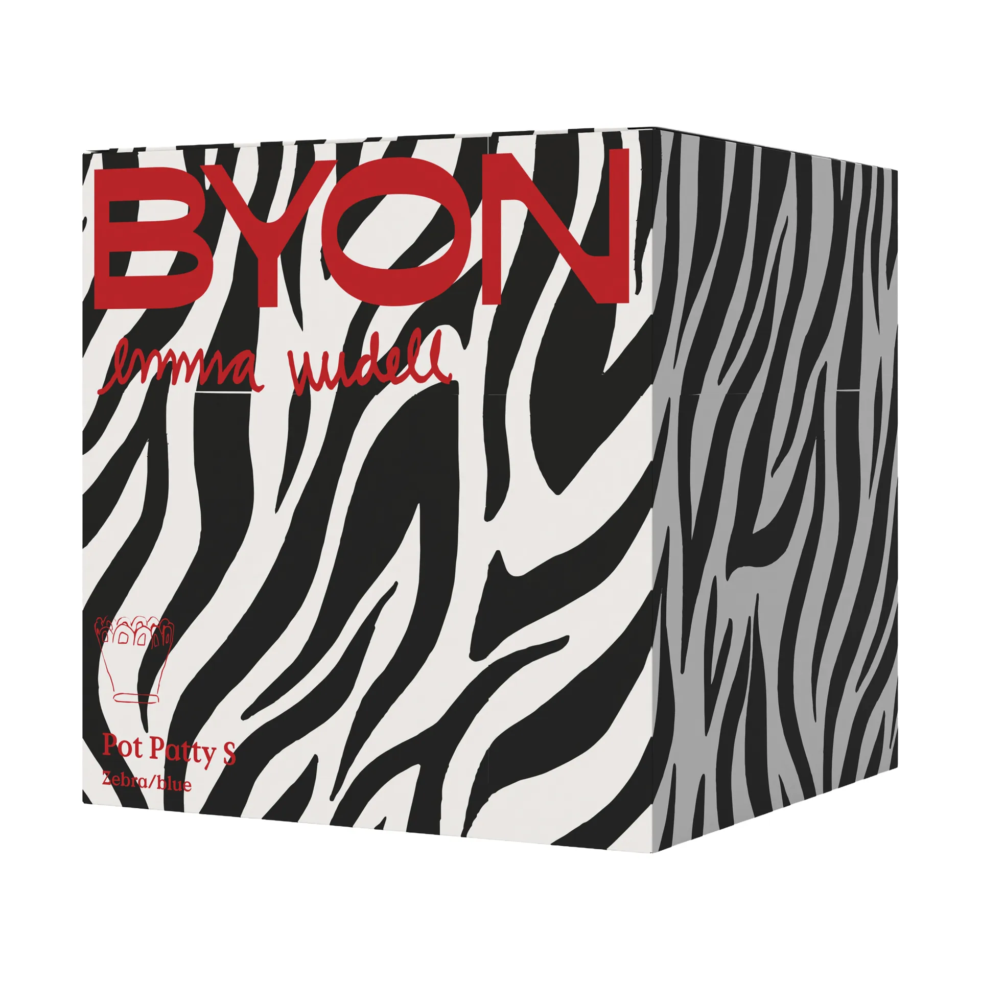 Patty krukke S Ø25 cm, Zebra-blå Byon