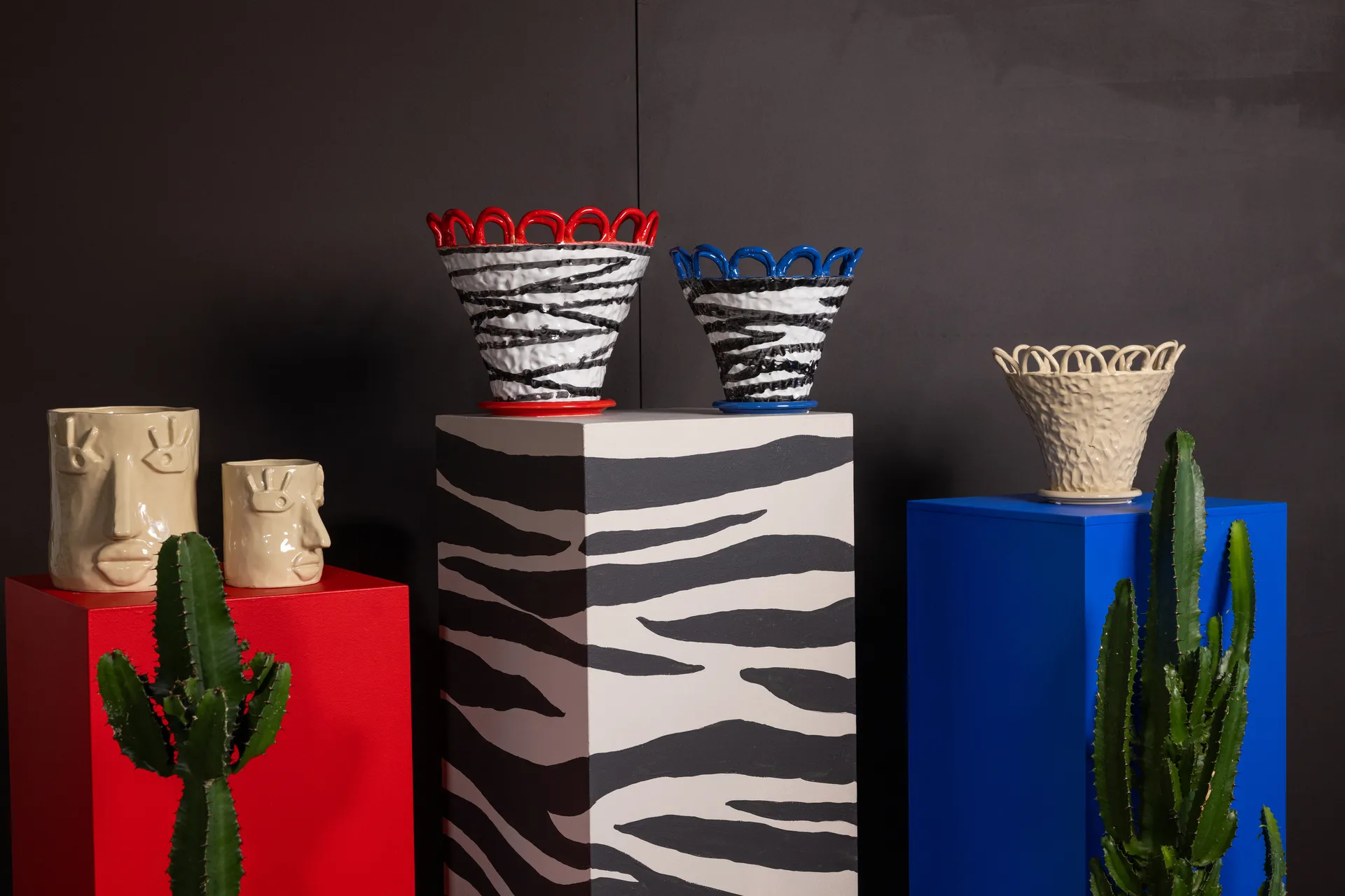 Patty krukke S Ø25 cm, Zebra-blå Byon