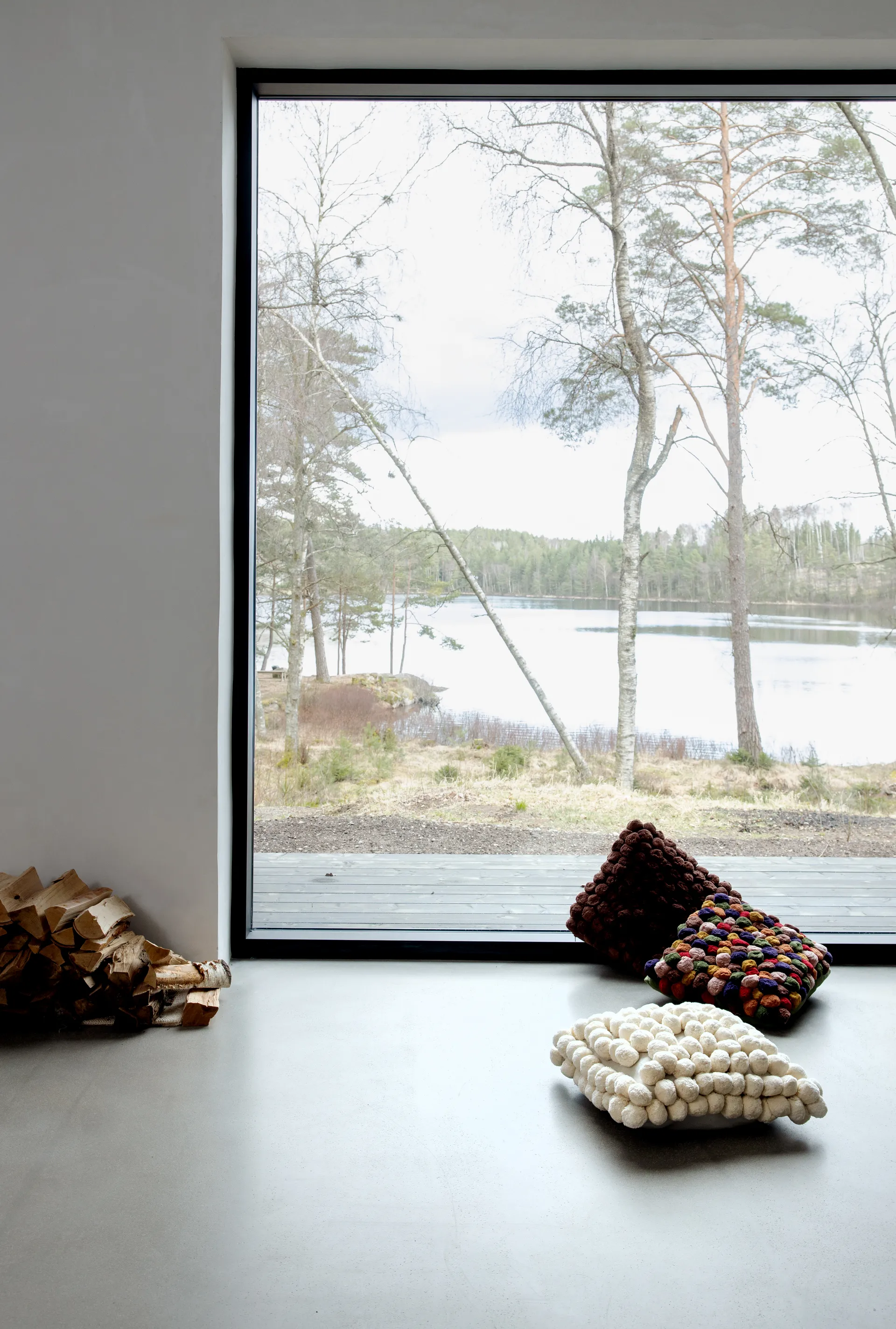 Pom Pom pude 45x45 cm, Offwhite Byon