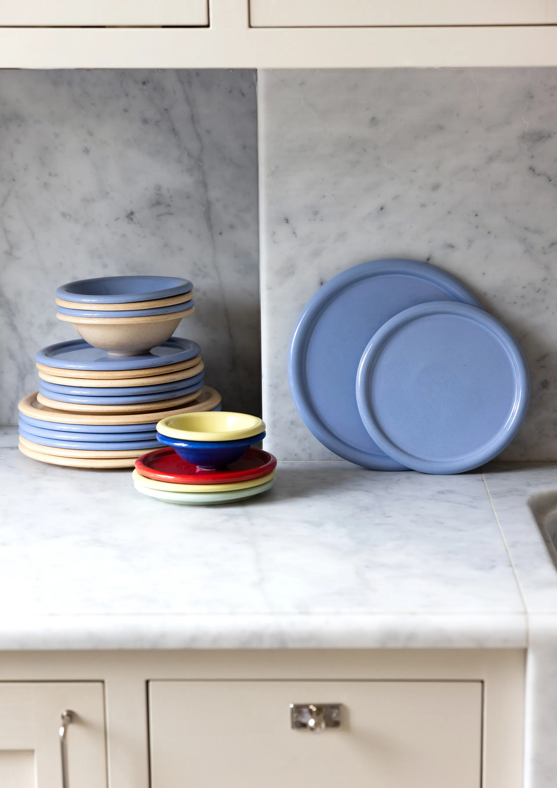 Porto asiet Ø21,5 cm, Lyseblå Byon