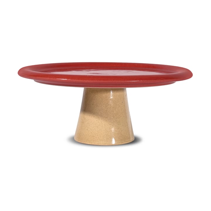 Porto kagefad Ø26x11 cm - Rød-beige - Byon