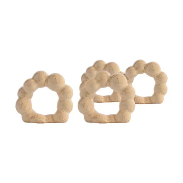 Porto servietring, 4-pak - Beige - Byon