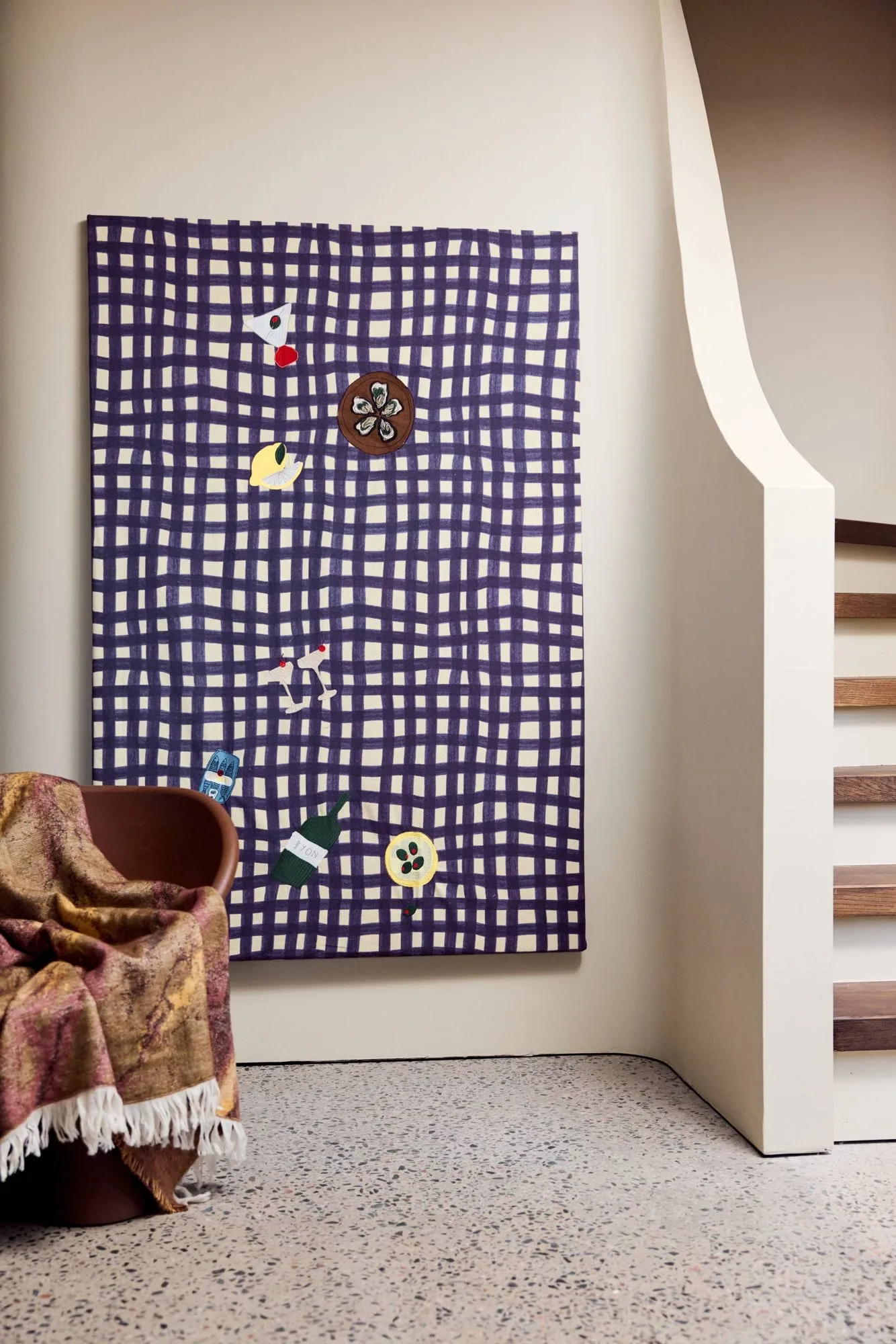 Sera dug, Blomme (lilla), 150x280 cm Byon