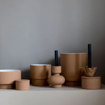 Sienna lysestage 16 cm - Terracotta (brun) - Byon
