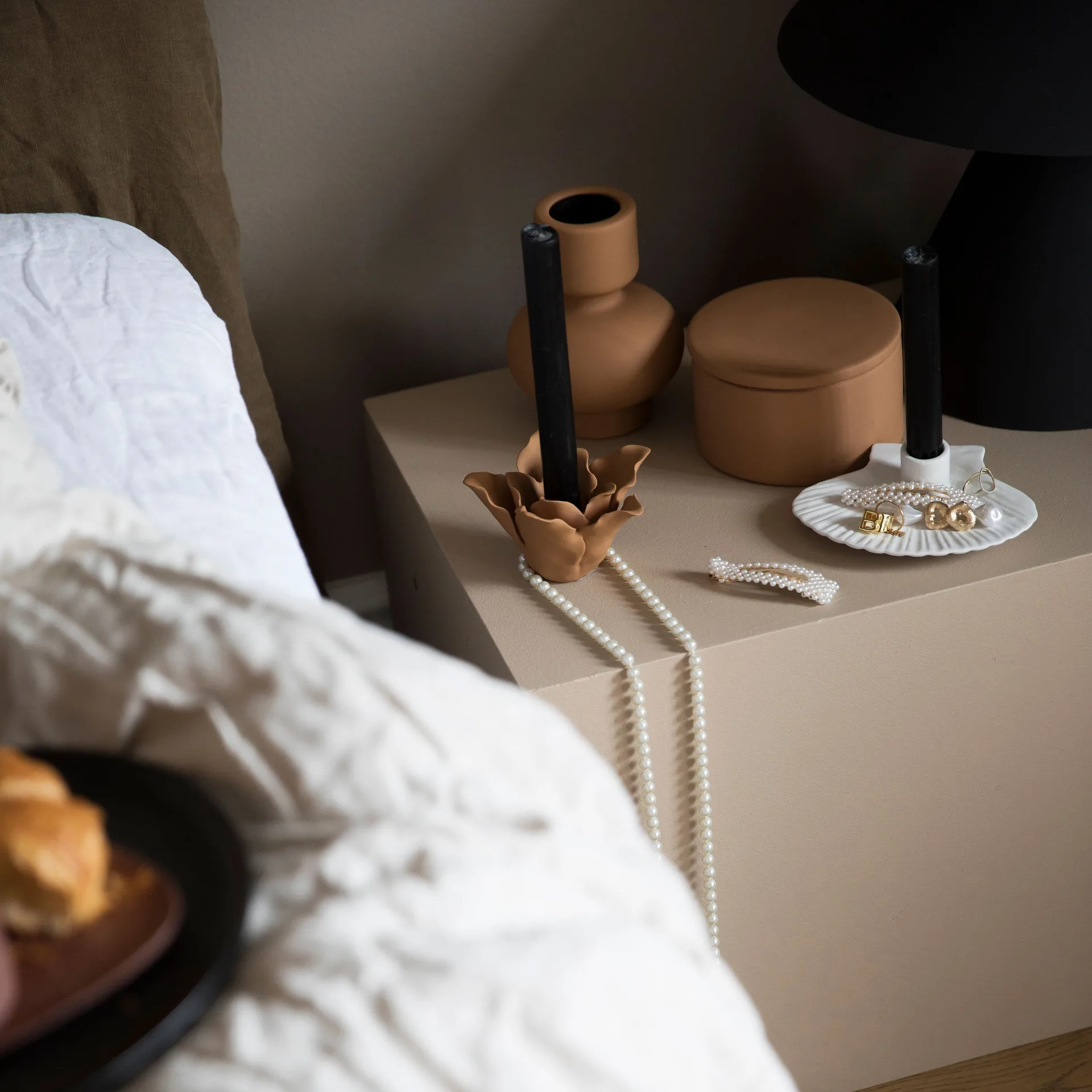 Sienna lysestage 16 cm, Terracotta (brun) Byon