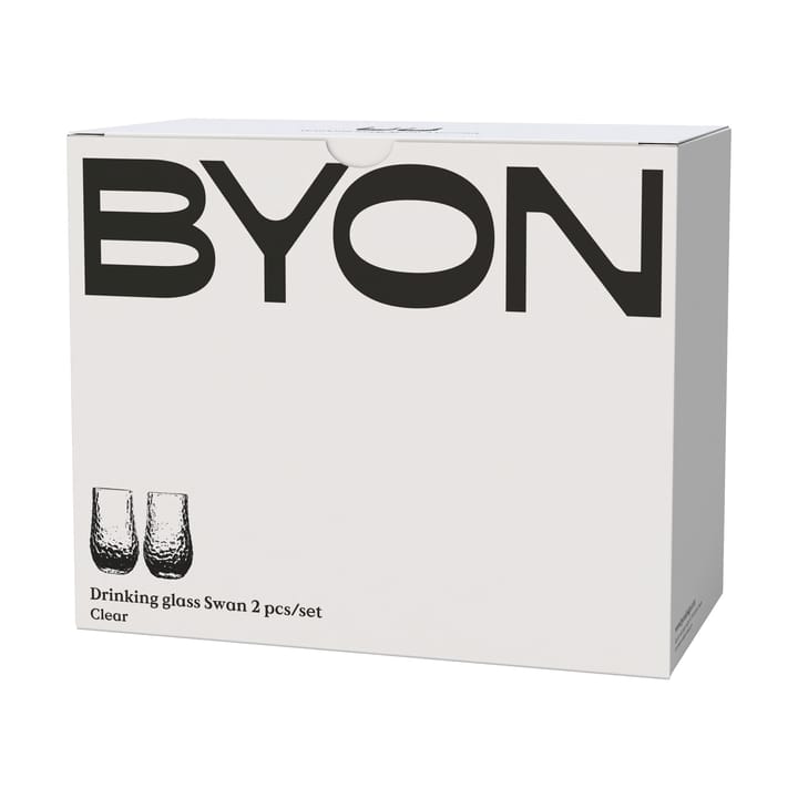 Swan drikkeglas 2-pack, Klar Byon